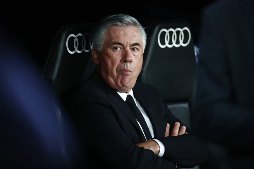 Real Madrid coach Carlo Ancelotti before the match, Santiago Bernabeu, Madrid, Spain – September 22, 2021. (Reuters Photo)