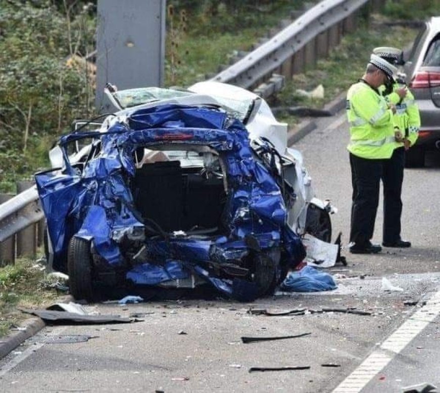 Police found the body of a 34-year-old woman, crushed in a car accident