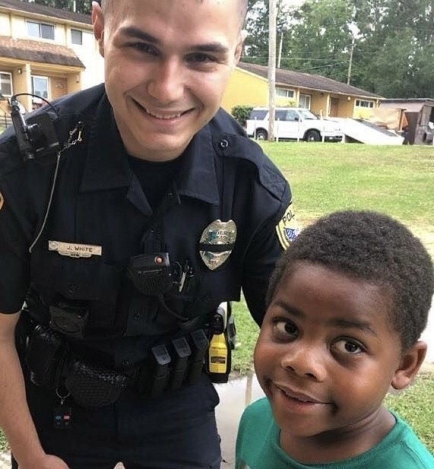 child dials 911 seeking assistance from police officer